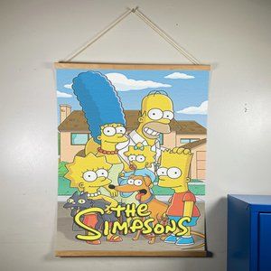 The Simpsons Cartoon Canvas Wall Hanger 24”x17.5”